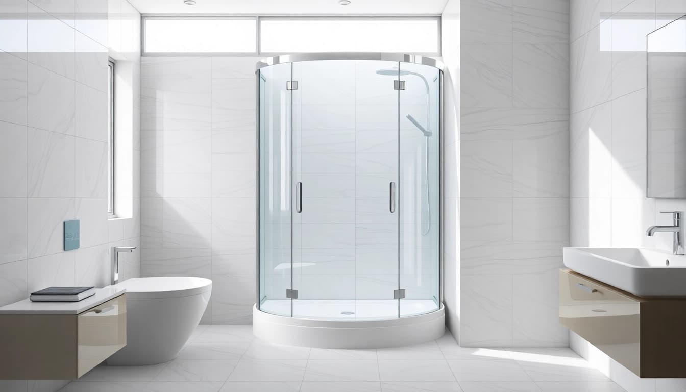 Installieren Sie eine duschkabine 80x80 eckeinstieg in einem eleganten Badezimmer.
