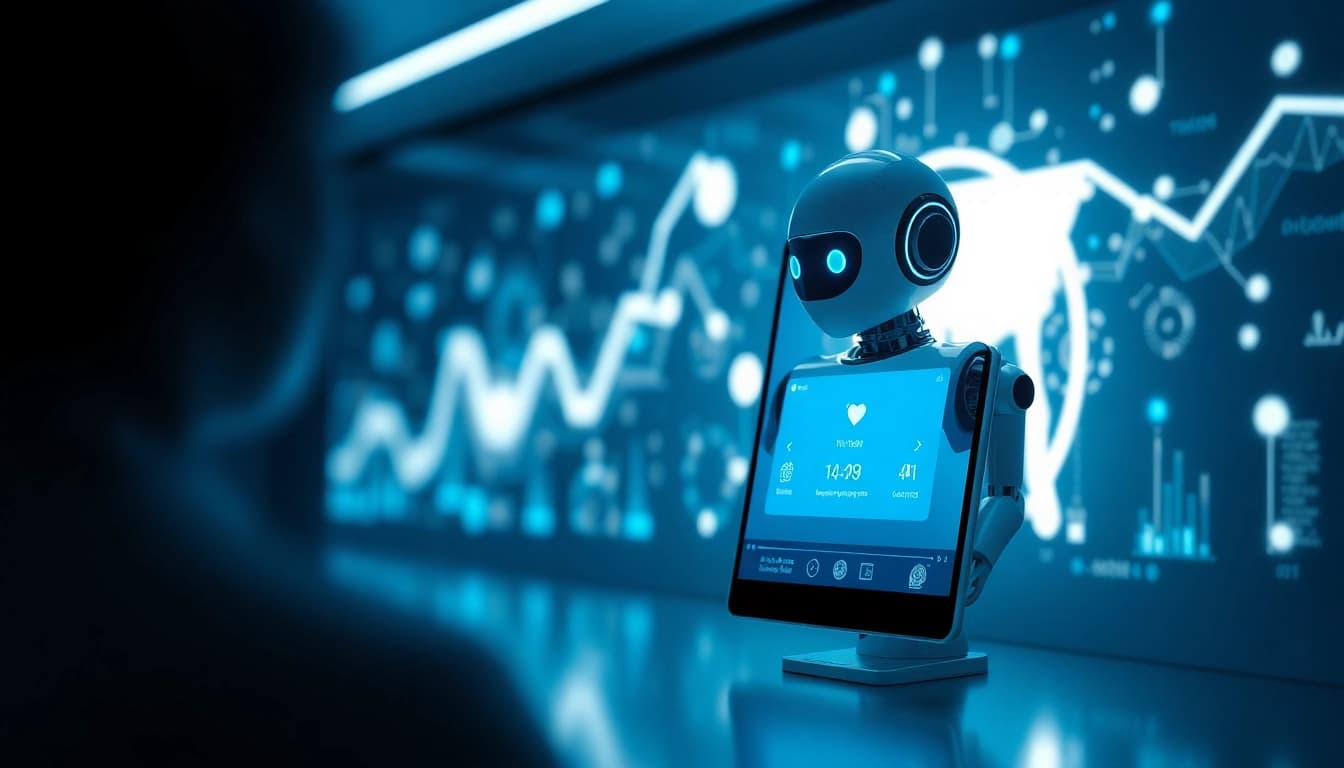 AI chatbot interface for 18+ users featuring futuristic design and engaging visuals.