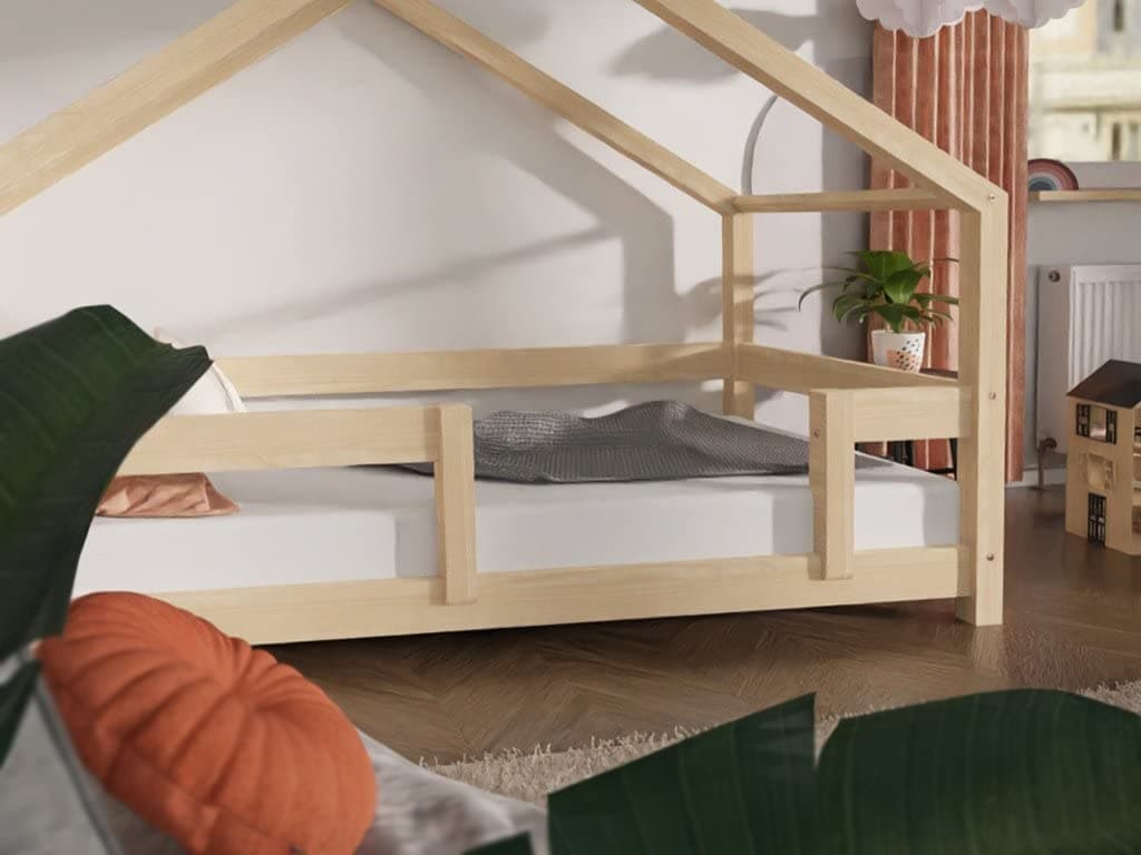 Platzsparende Lösung: Hausbett 120x200 mit 2er Schubkasten oder Zusatzbett