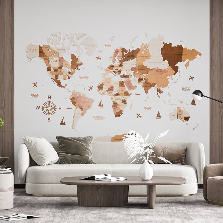Navigating Dreams: Inspirational Décor with Weltkarte Holz