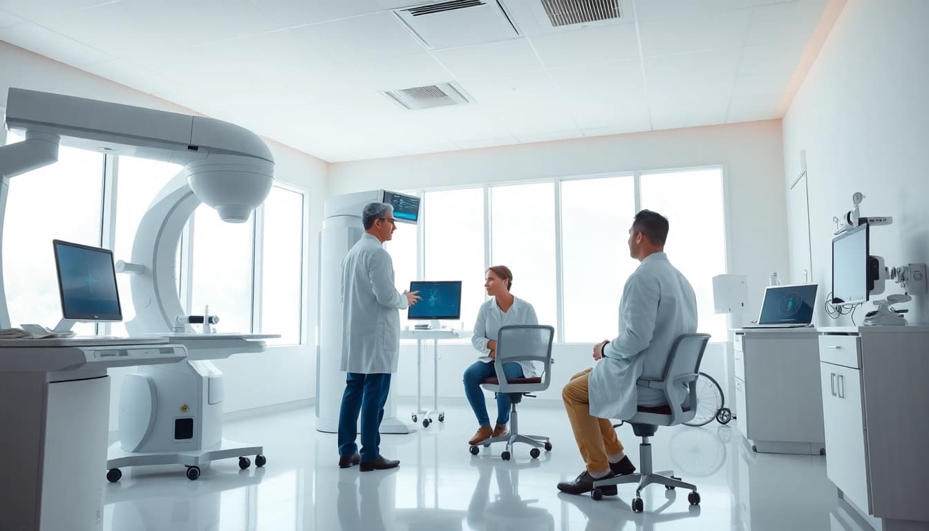 Driada medical consultation in a professional environment showcasing advanced healthcare tools.