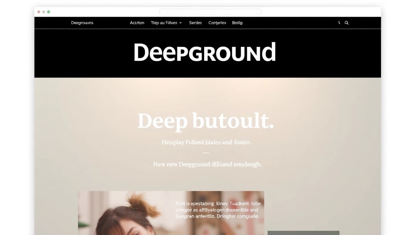 Onlinemagazin Deepground zeigt eine ansprechende Benutzeroberfläche für informative Inhalte.
