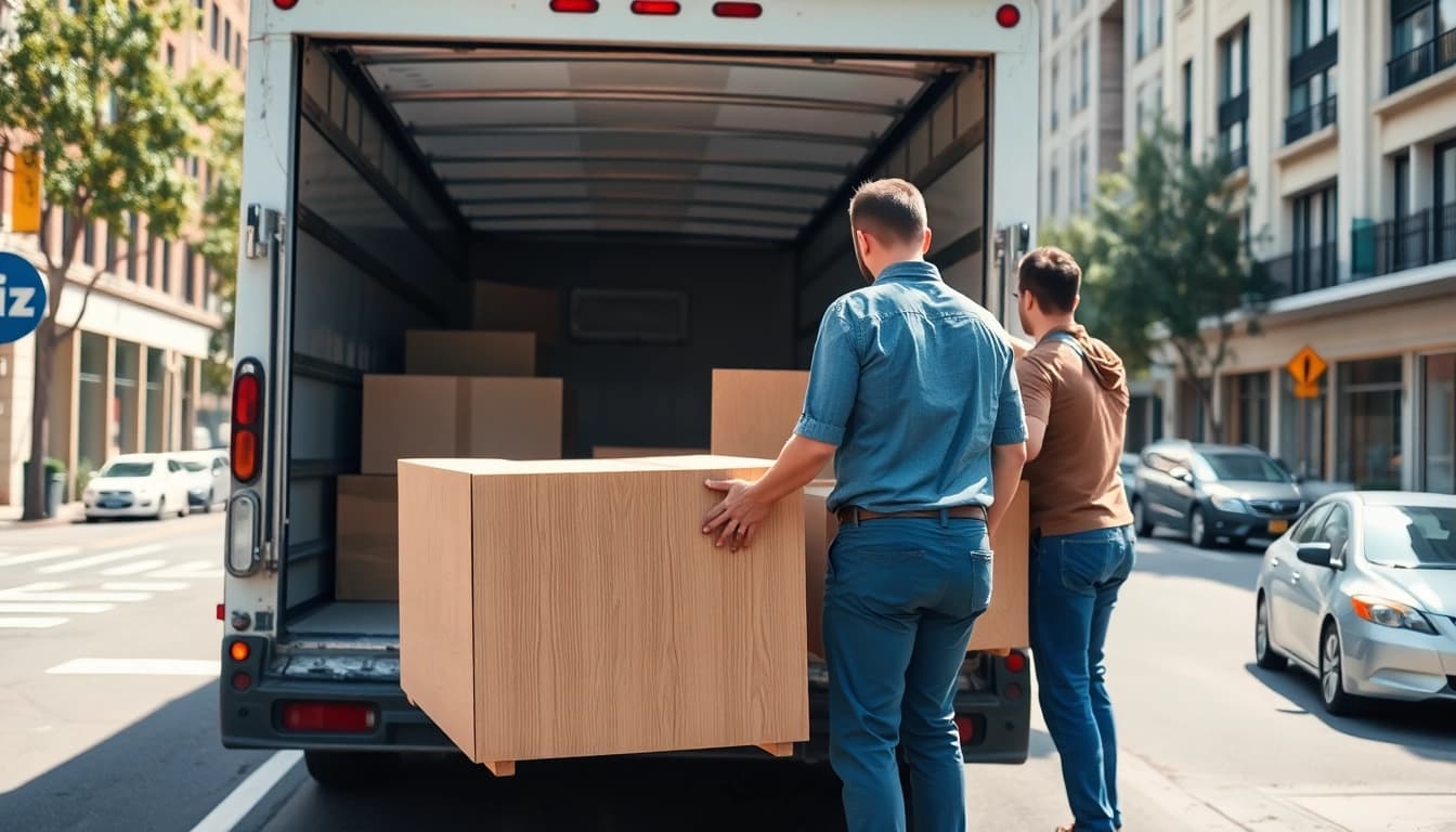Umzugsunternehmen Worms team loading furniture, showcasing their professional moving services.