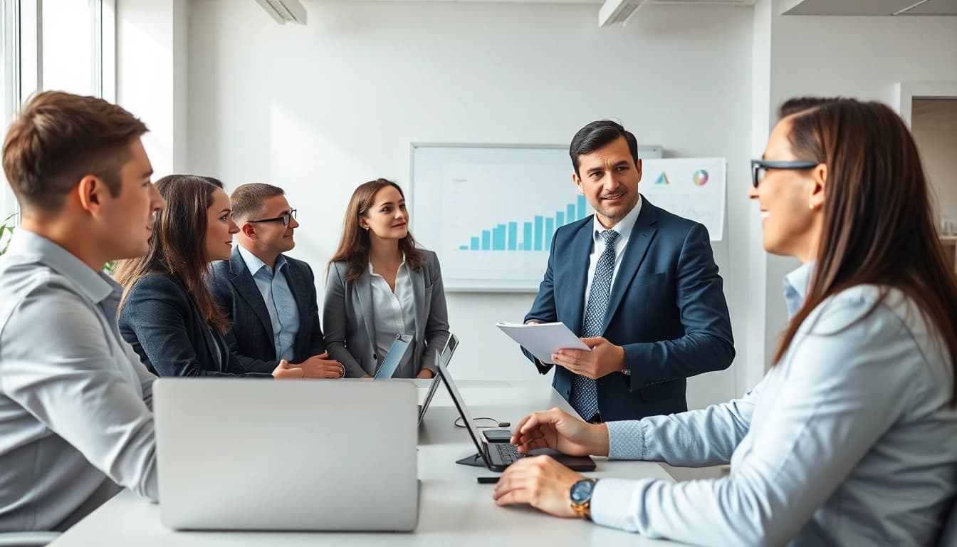 Headhunter IT showcasing a dynamic recruitment meeting in a modern office.