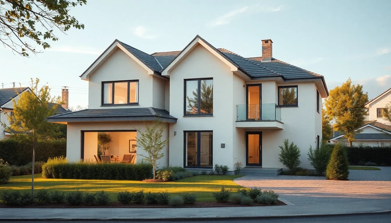 Traumhaus kaufen: Modernes Haus mit viel Licht, freundlich und einladend.