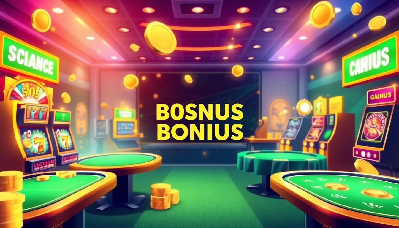 Claim your online casino no deposit bonus through a vibrant digital casino scene showcasing exciting game options.