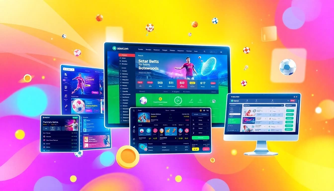 Explore neue wettanbieter with eye-catching betting interfaces and modern sports themes.