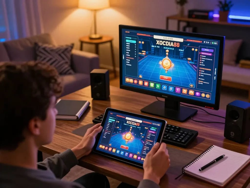 Play exciting games on XOCDIA88 with a cozy home setup and engaging gameplay experience.