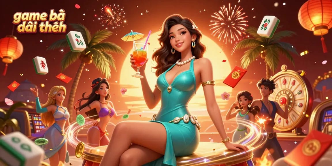 Experience the excitement of game bài đổi thưởng with stunning visuals at a beach casino resort.