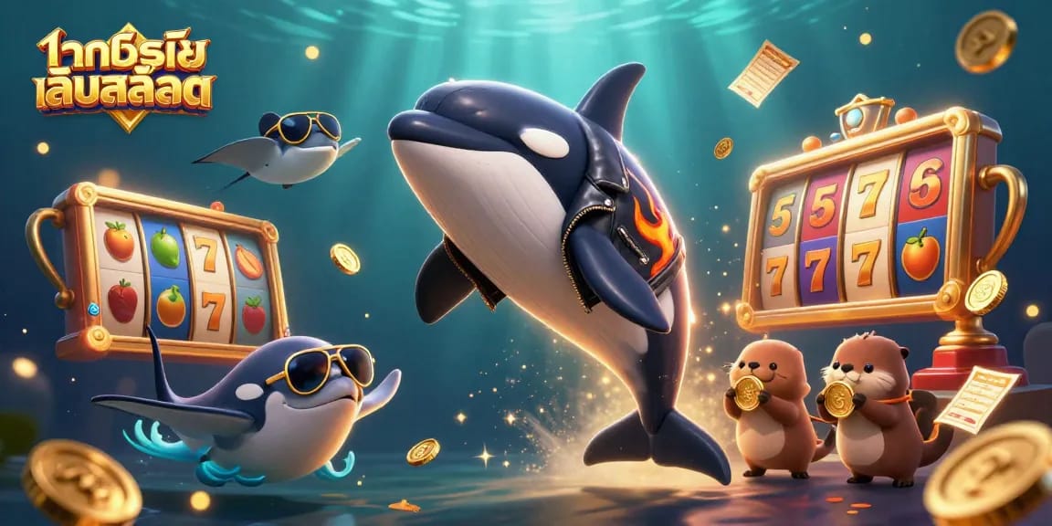 Engage in ทดลองเล่นสล็อต with exciting themes, showcasing vivid characters and vibrant golden coins.
