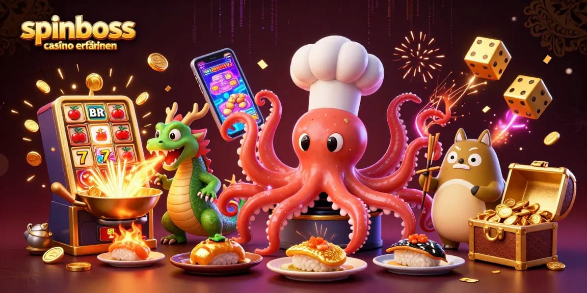 Erleben Sie die aufregenden SpinBoss Casino Erfahrungen mit einem dynamischen Bild voller Action und Spielspaß.