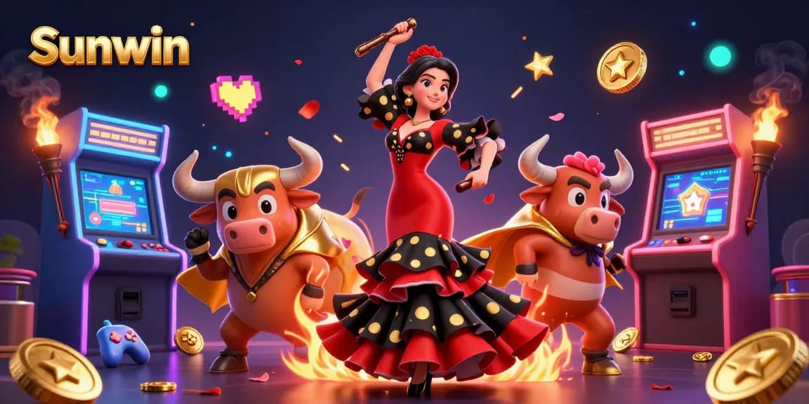Experience thrilling gameplay at Sunwin with vibrant casino elements and dynamic characters.