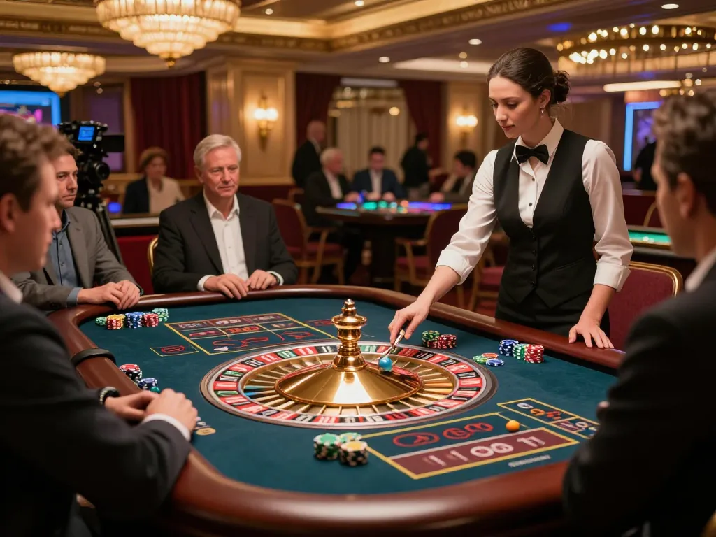 Engaged players at the roulette table experiencing the excitement of go88vn casino games.