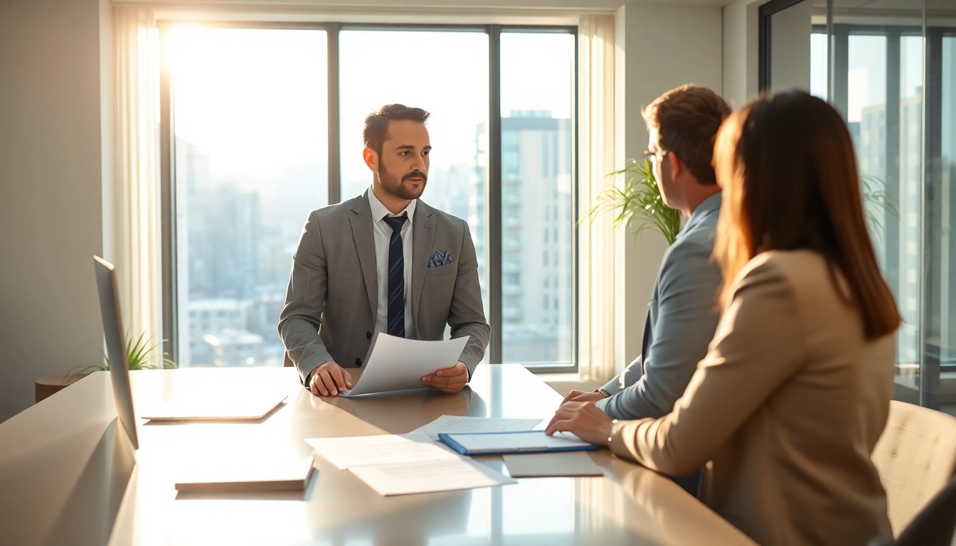 Immobilienmakler Frankfurt Preungesheim berät Kunden in modernem Büro.