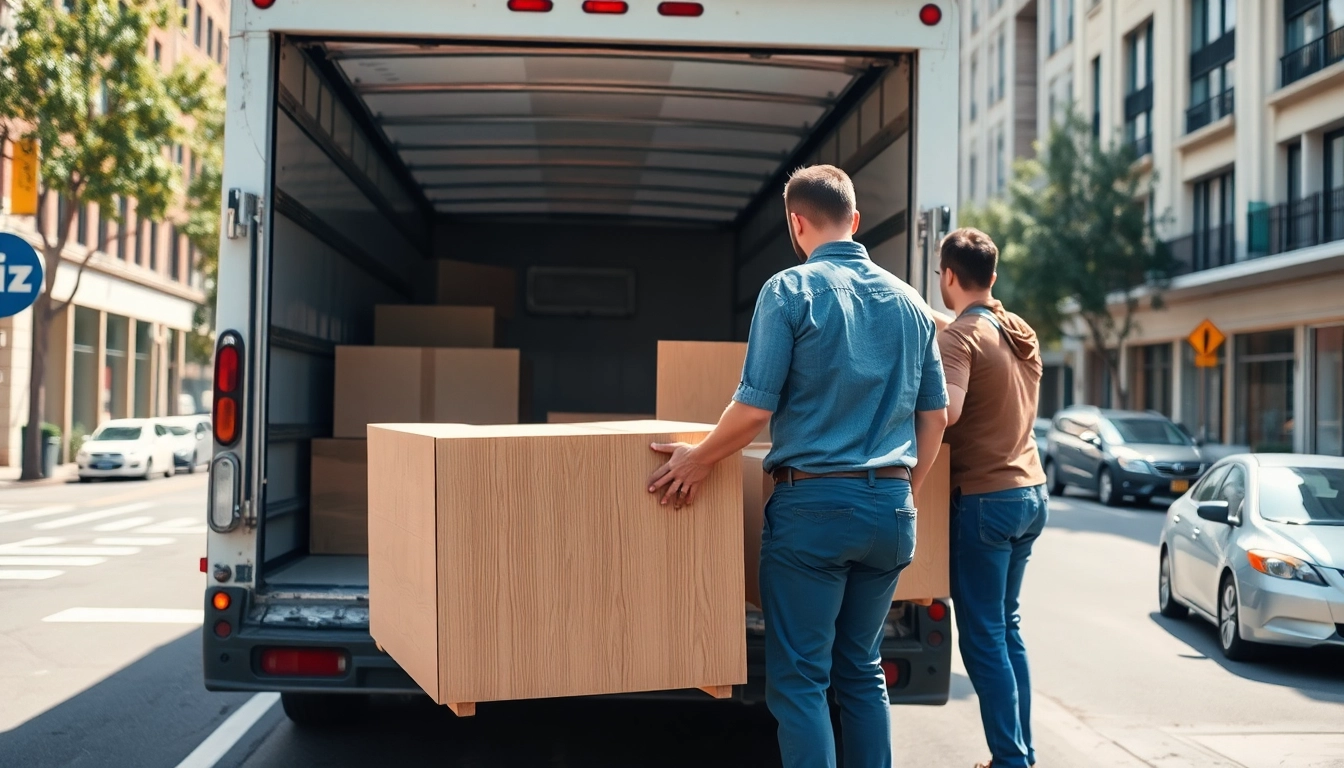 Umzugsunternehmen Worms team loading furniture, showcasing their professional moving services.