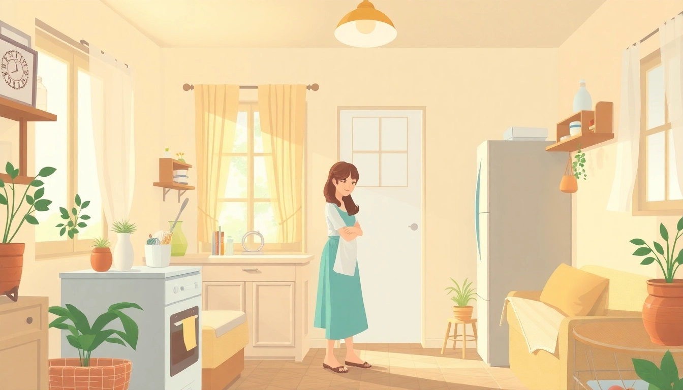Hauswirtschaft Hameln: A dedicated woman efficiently managing household chores in a warm, inviting setting.