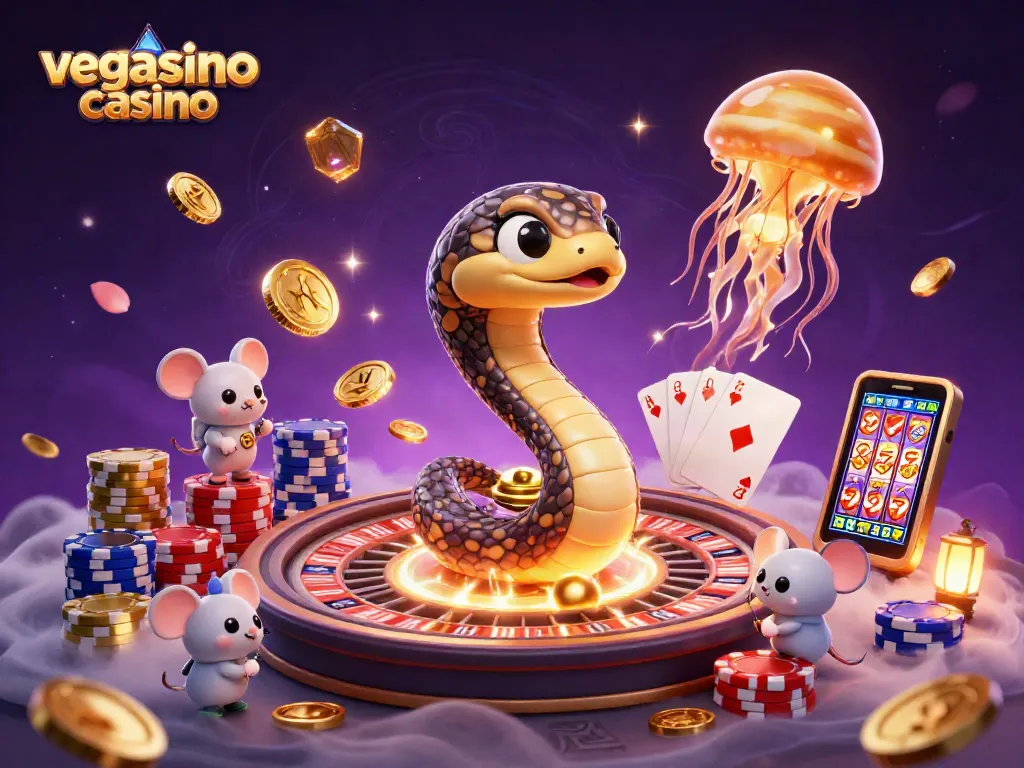 Bet on the vegasino casino with astronaut mice in a cosmic roulette scene.