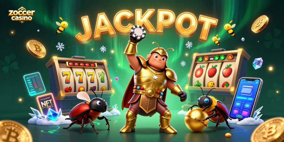 Win big at zoccer casino as the hercules beetle triumphs with golden poker chip!