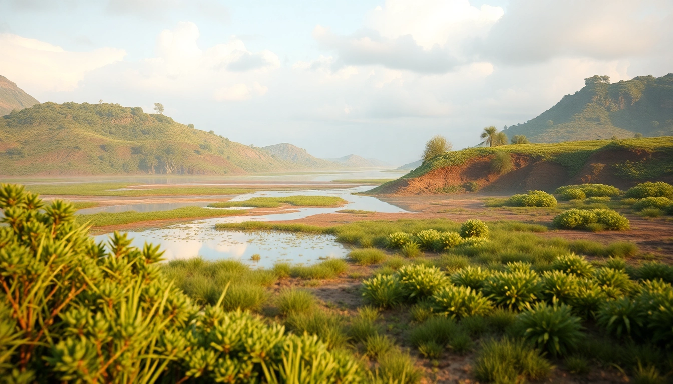 Visual representation of climate change effects on the environment, highlighting the contrast between thriving and deteriorating landscapes.