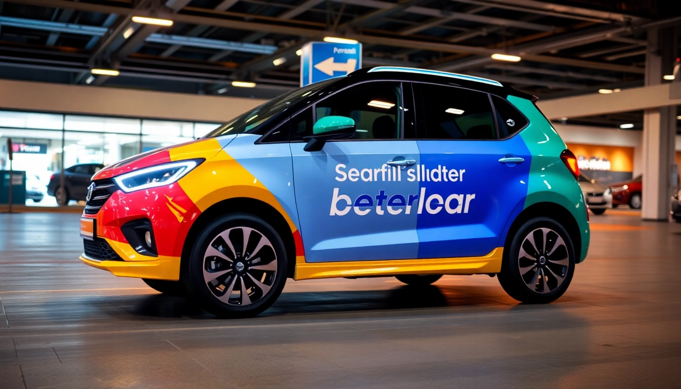 Auto bestickering mit auffälligem Design, sorgt für maximale Sichtbarkeit auf der Straße.