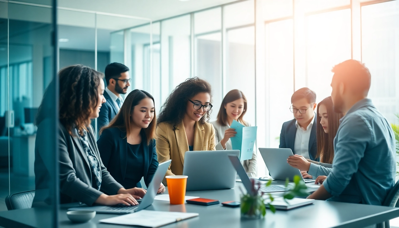 Professionals collaborating in a Headhunter Agentur to enhance recruitment effectiveness.