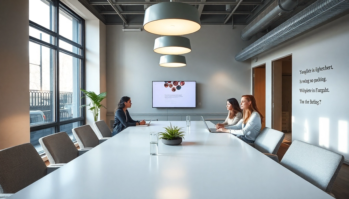 Team von Headhuntern Berlin bei der Zusammenarbeit in einem modernen Büro.