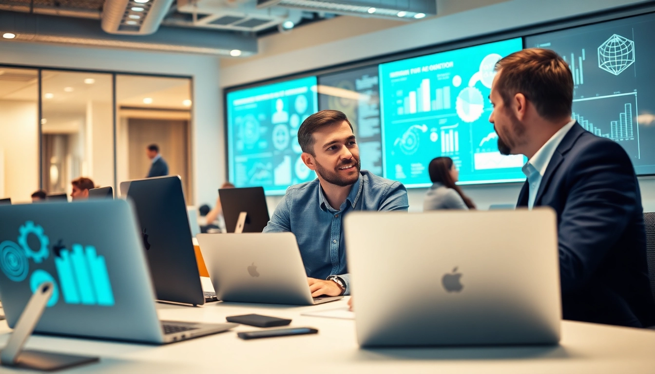 Headhunter IT berät einen Kunden in einer modernen Büroumgebung.