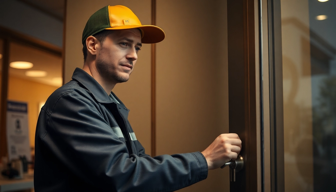 Professioneller Schlüsselnotdienst Berlin öffnet sicher eine Tür mit hochwertigem Werkzeug.