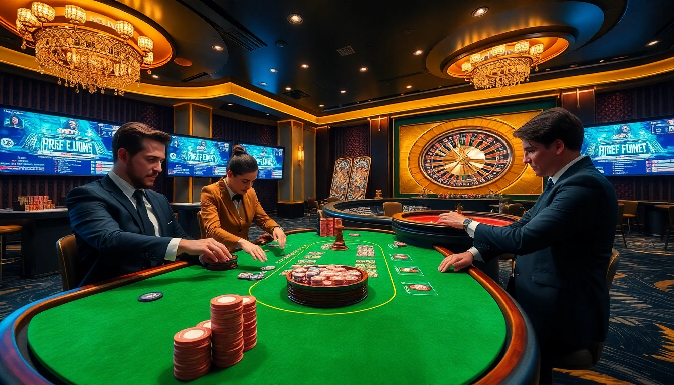 Engaging players at the casino table with chips and cards while featuring https://topclub.site/