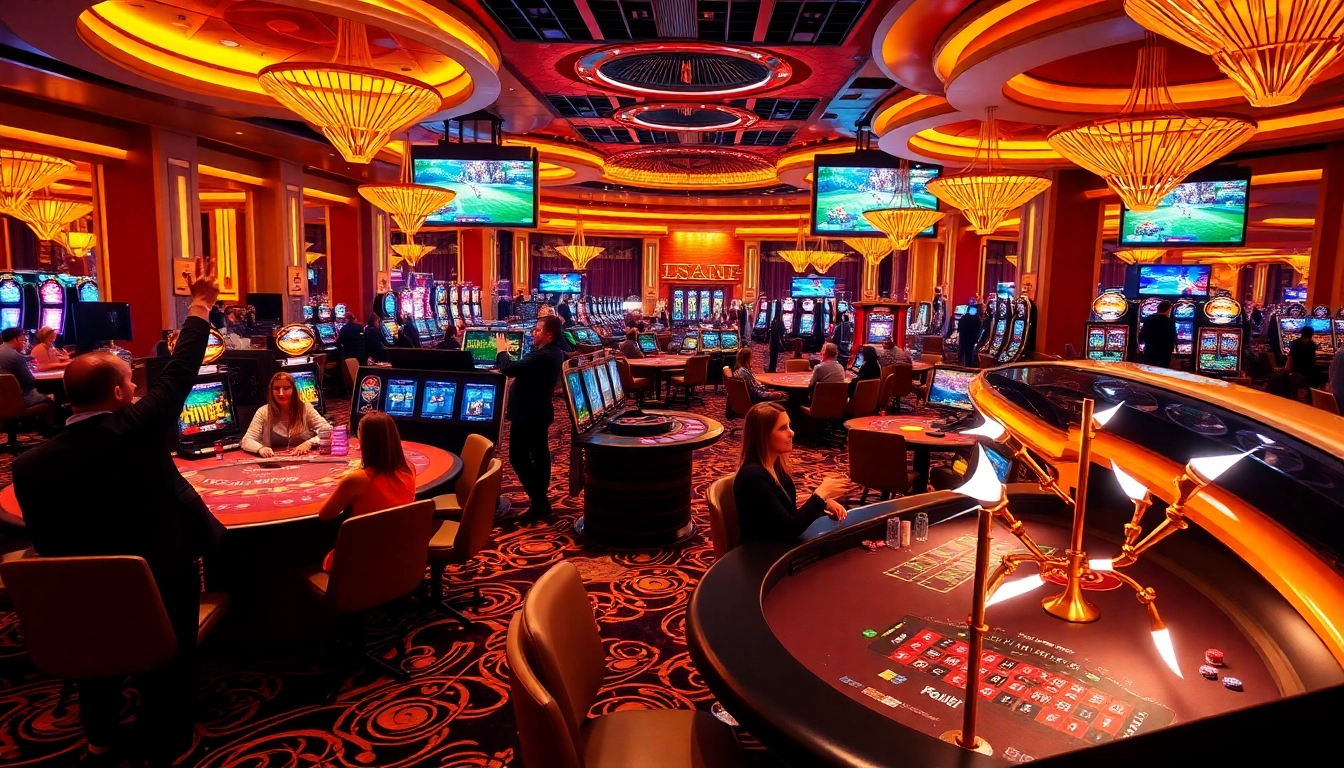 Experience the thrill of winning at https://f8bet.ventures/ with vibrant casino tables and excited players.