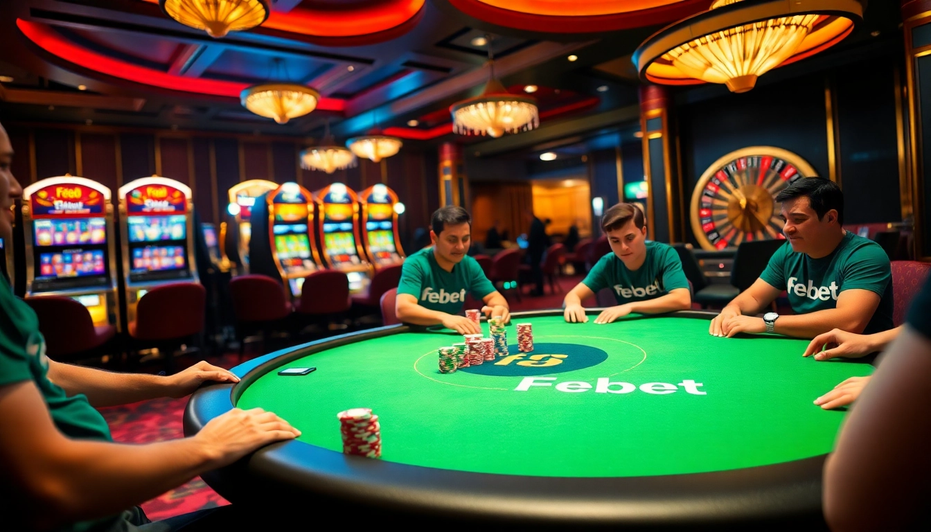 Experience the excitement of poker at Febet's luxurious casino, where thrills abound.