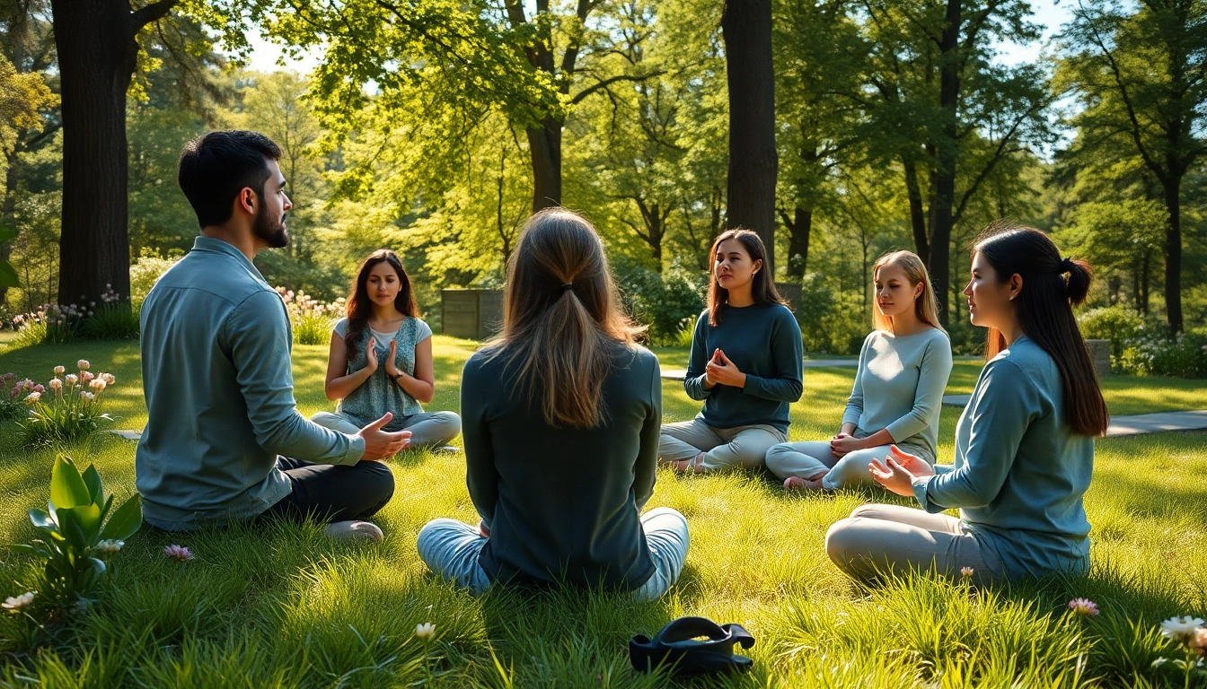 Enhance emotional wellbeing through mindfulness practice in a peaceful outdoor environment.