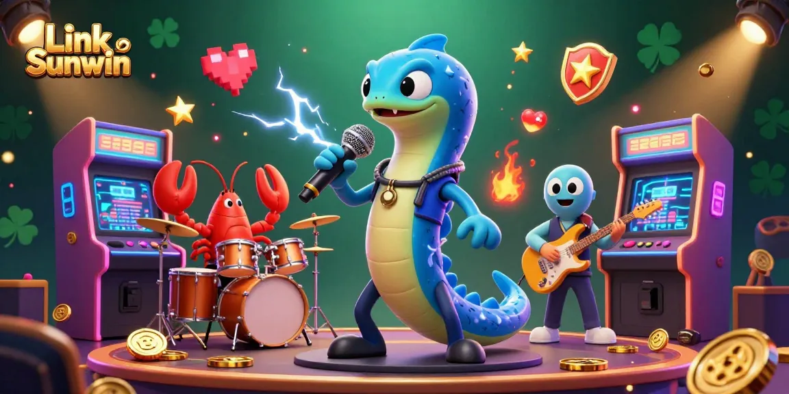 Engage in fun at Link Sunwin with an electric eel DJ and underwater casino vibes.